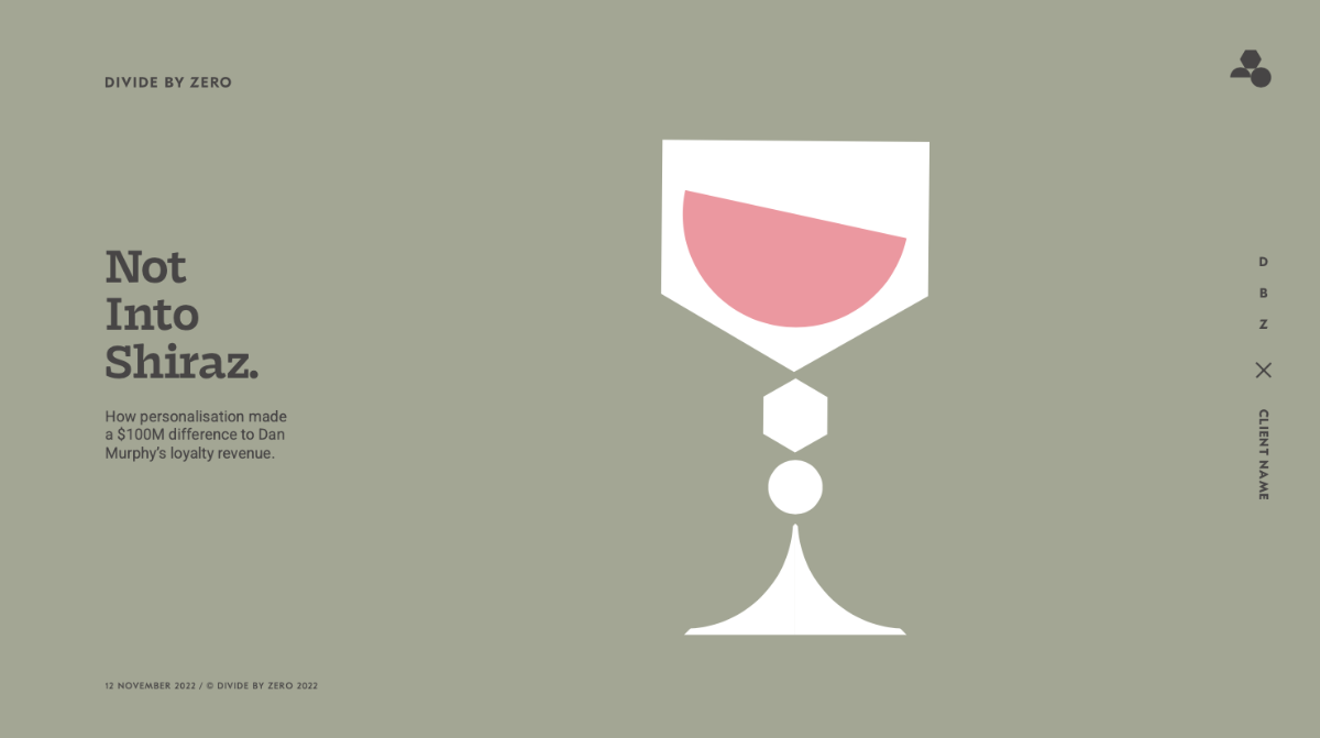 Not Into Shiraz – Dan Murphy’s case study slide